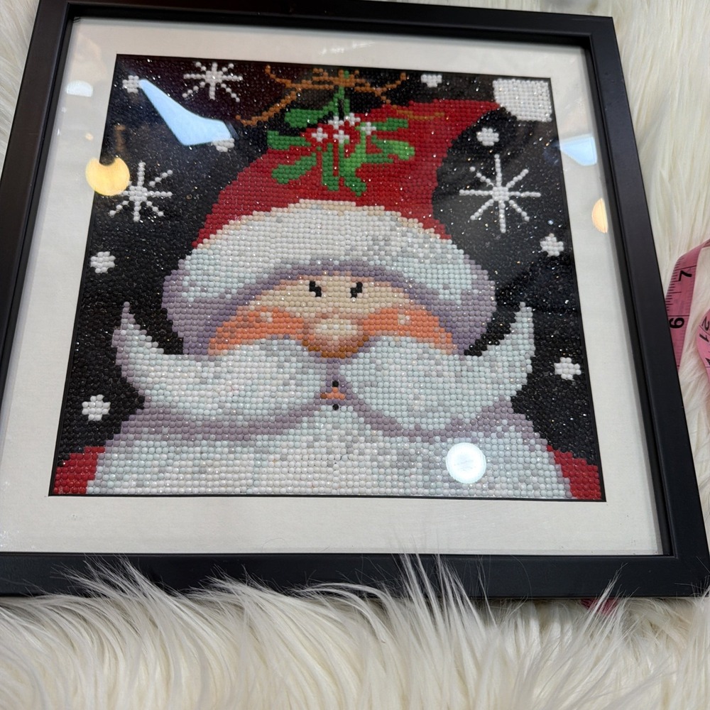 Christmas Diamond Painting Full Matted And Framed Beautiful 12x12 Diamond